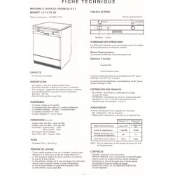 fiche technique LV 1222 SX