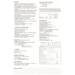 fiche technique bis LV 1222 SX