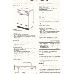 fiche technique LV 1241 Brandt