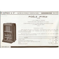 poêle Pyria n° 616  1936