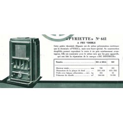 poêle pyriette n° 641  1936
