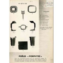 pièces poêle porphyre 625
