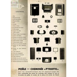 pièces poêle pyriette n° 641