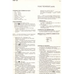 fiche technique bis FEP 121