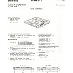 fiche technique g 421