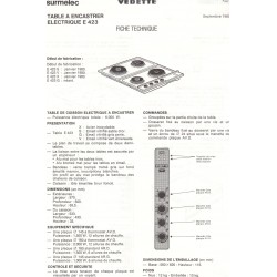 fiche technique E 423