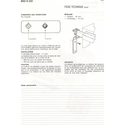 fiche technique bis 602 H 251