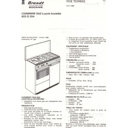 fiche technique 853 G 204
