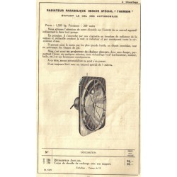 radiateur spécial T 731 Thomson