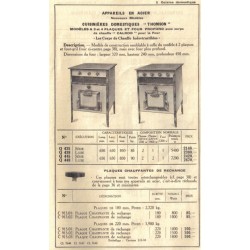 catalogue cuisinière 1930 Thomson