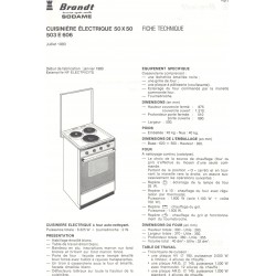 fiche technique 503 E 606