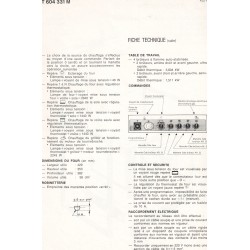 fiche technique bis T  604 331 M