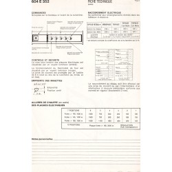 fiche technique bis 604 E 352