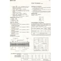 fiche technique bis 604 E 221