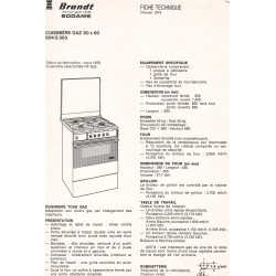 fiche technique 604 G 563