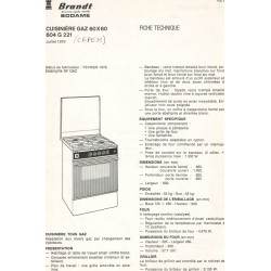 fiche technique 604 G 221
