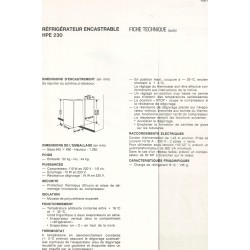 fiche technique bis HPE 230