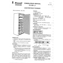 fiche technique CV 301 L 1