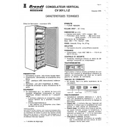 fiche technique CV 301 L 1 Z