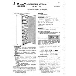 fiche technique CV 361 L 1 Z