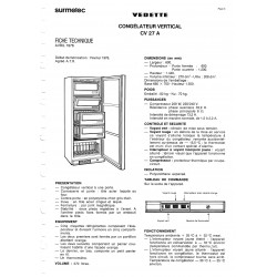 fiche technique CV 27 A