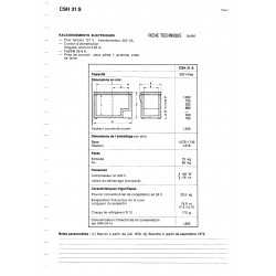 fiche technique bis CSH 31 S