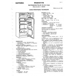 fiche technique VS 311 CG A