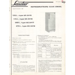 fiche technique réfrigerateur