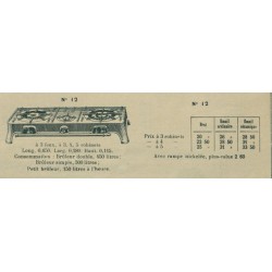 réchaud rectangulaire  N° 12