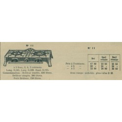 réchaud rectangulaire N° 11