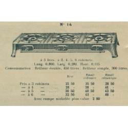 réchaud rectangulaire n° 14 Brachet Richard