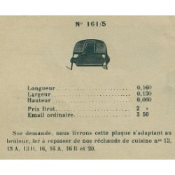 plaque à fer N°161/5