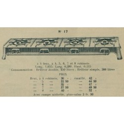 réchaud rectangulaire n° 17 Brachet Richard