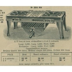 réchaud rectangulaire 305 RN