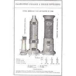 calorifère d’Alsace à double enveloppe perforée