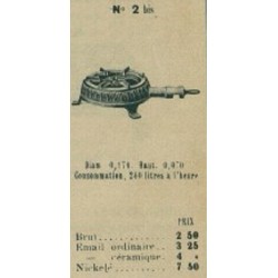 réchaud rond N° 2 bis Brachet Richard