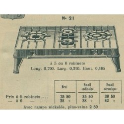 réchaud rectangulaire n° 21 Brachet Richard