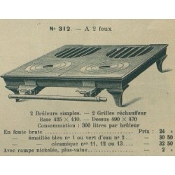 réchaud rectangulaire n° 312 Brachet Richard