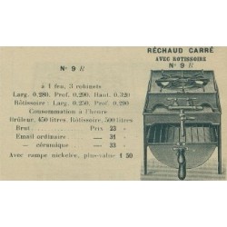 Réchaud carré n° 9 R  Brachet Richard