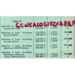 tarif Type L 51 1953
