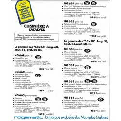 caractéristiques des cuisinières