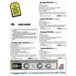 caractéristiques Lave linge