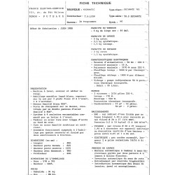 fiche technique NG 701