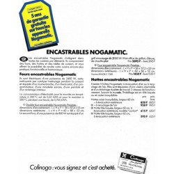 caractéristiques encastrables 1978