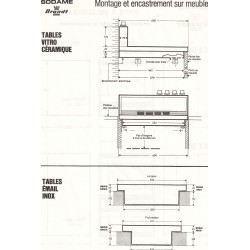 encastrement table vitro