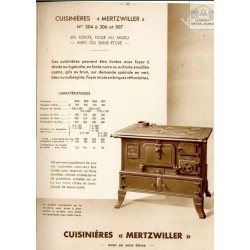 cuisinières Mertzwiller 1937