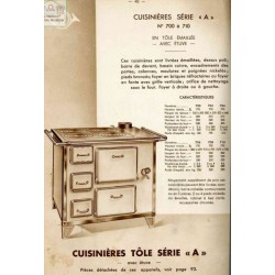 cuisinière tôle série A  1937