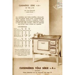 cuisinière tôle série A 1937