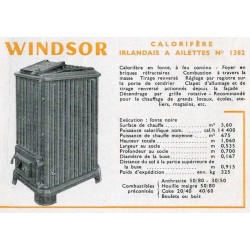 Calorifère irlandais à ailettes  Windsor  N° 1382