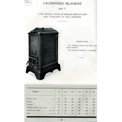calorifère irlandais série T 1924
